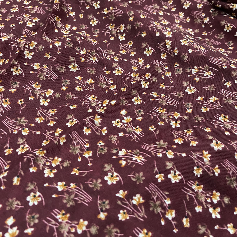 Maroon Printed Full Length Namaz Chaddar with Sleeves