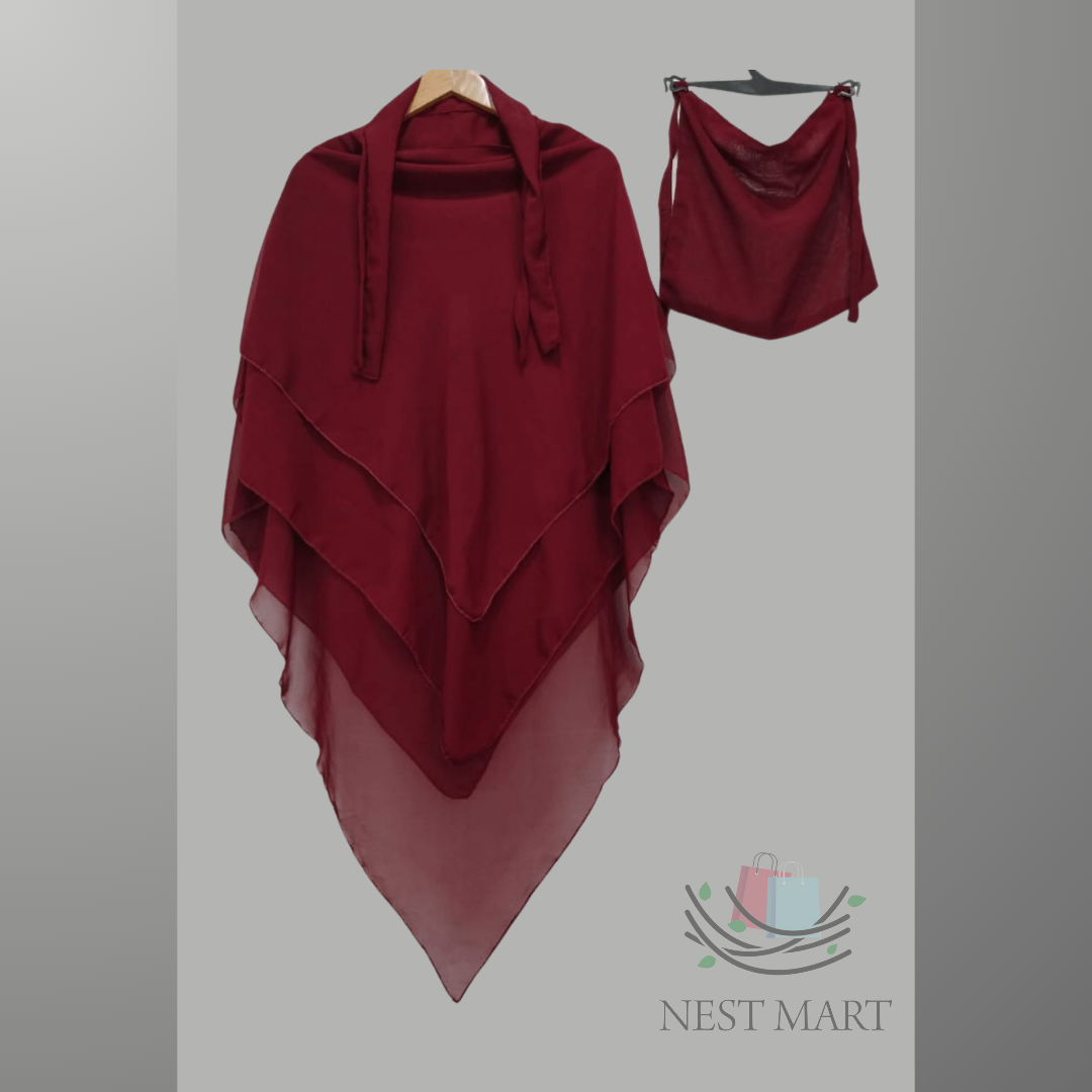 3 Layer Khimar with Niqab