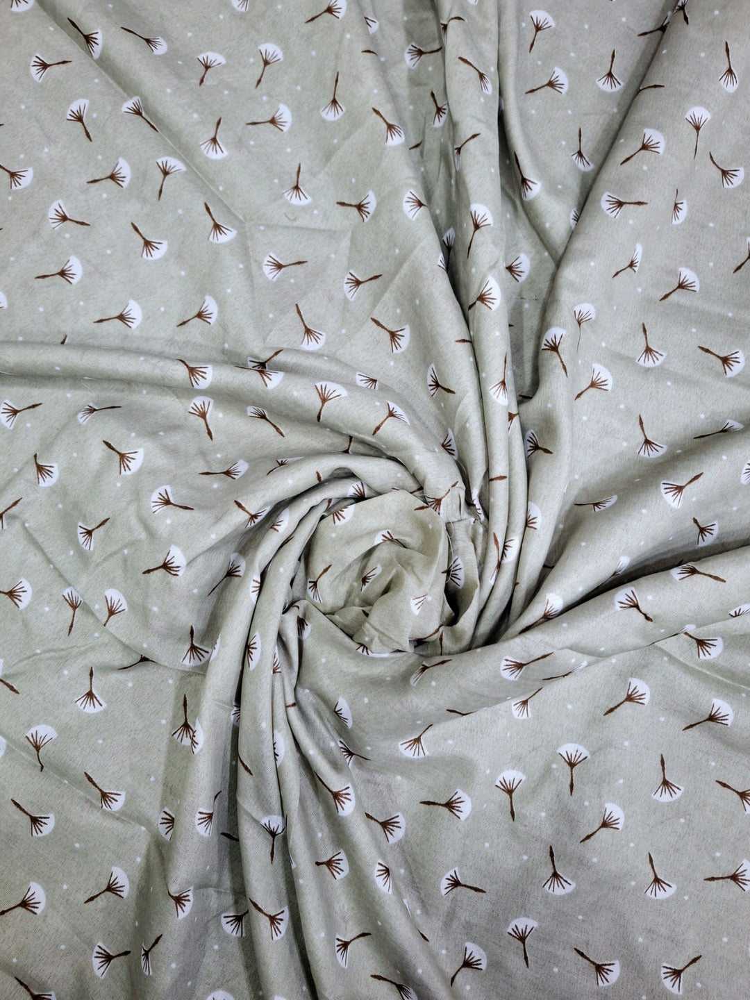 Grey Printed Full Length Namaz Chaddar with Sleeves