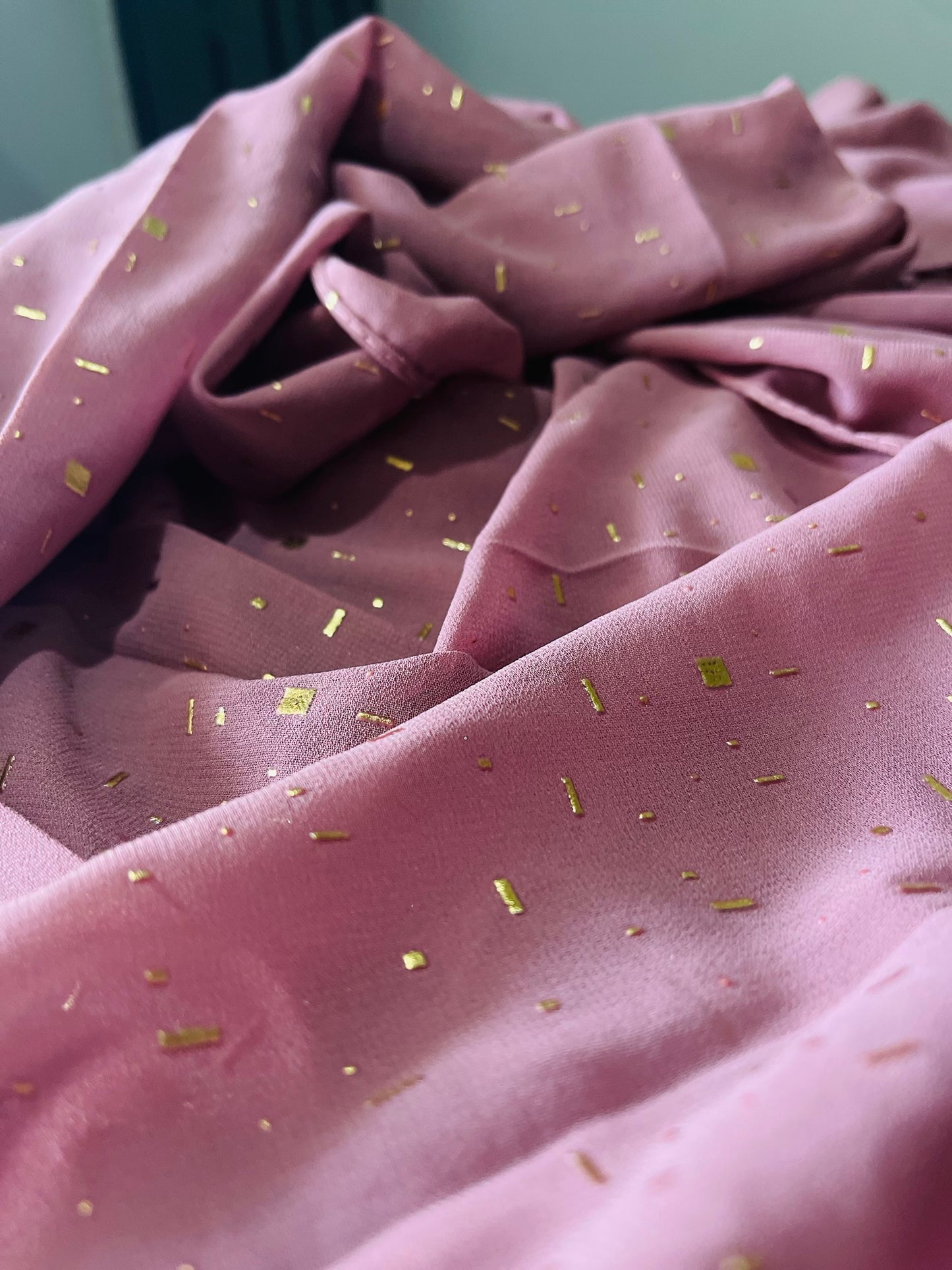Baby Pink Foil Print Hijab