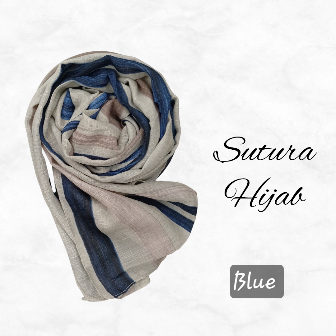 Sutura Printed Blue Hijab