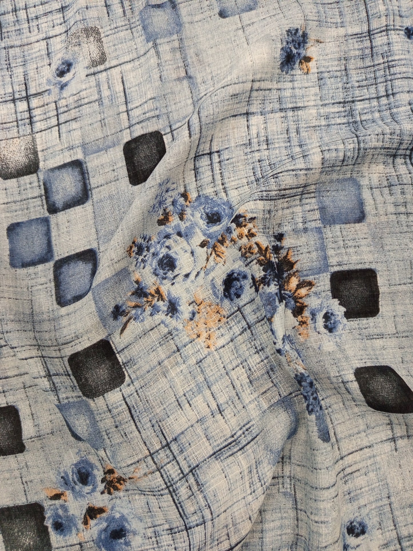 Luxe Lawn Printed Blue Hijab