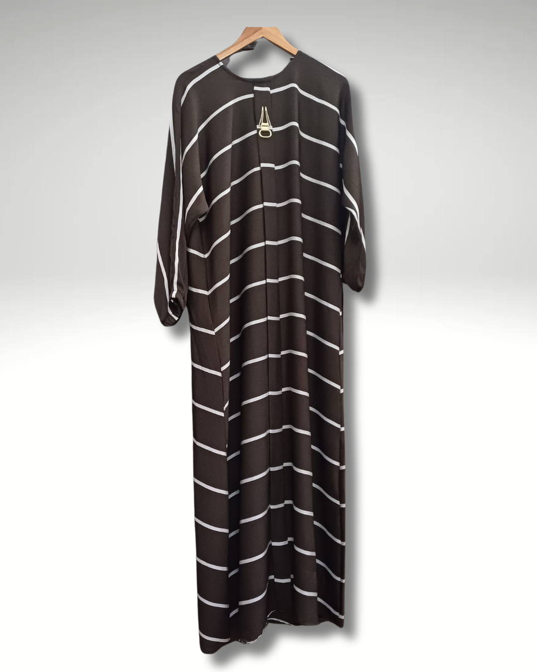 Striped Abbaya Brown Color