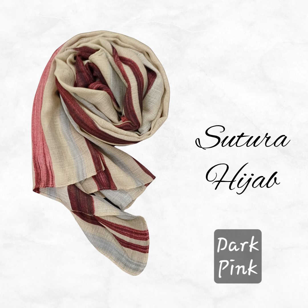 Sutura Printed Dark Pink Hijab