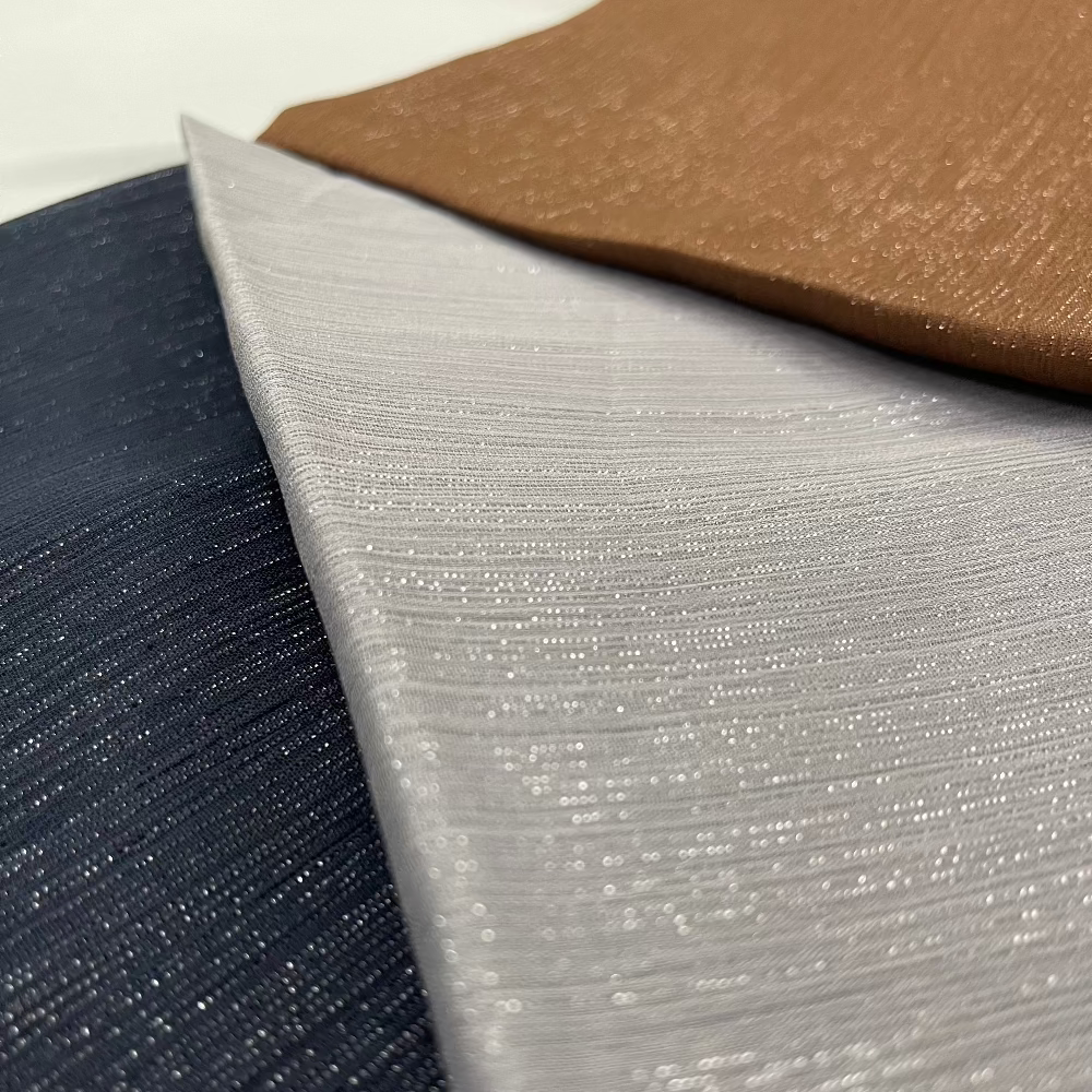 Metallic Chiffon Hijab - Shimmery Black