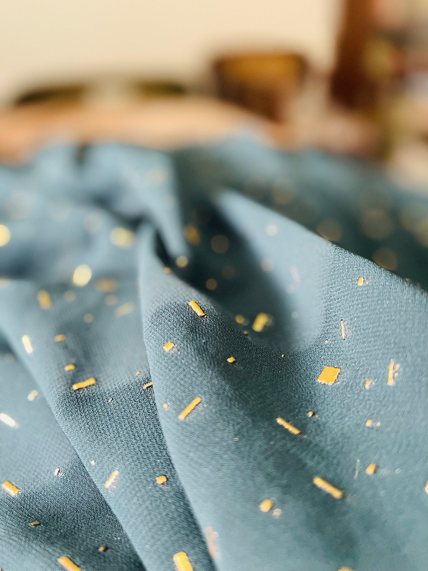 Light Green Foil Print Hijab