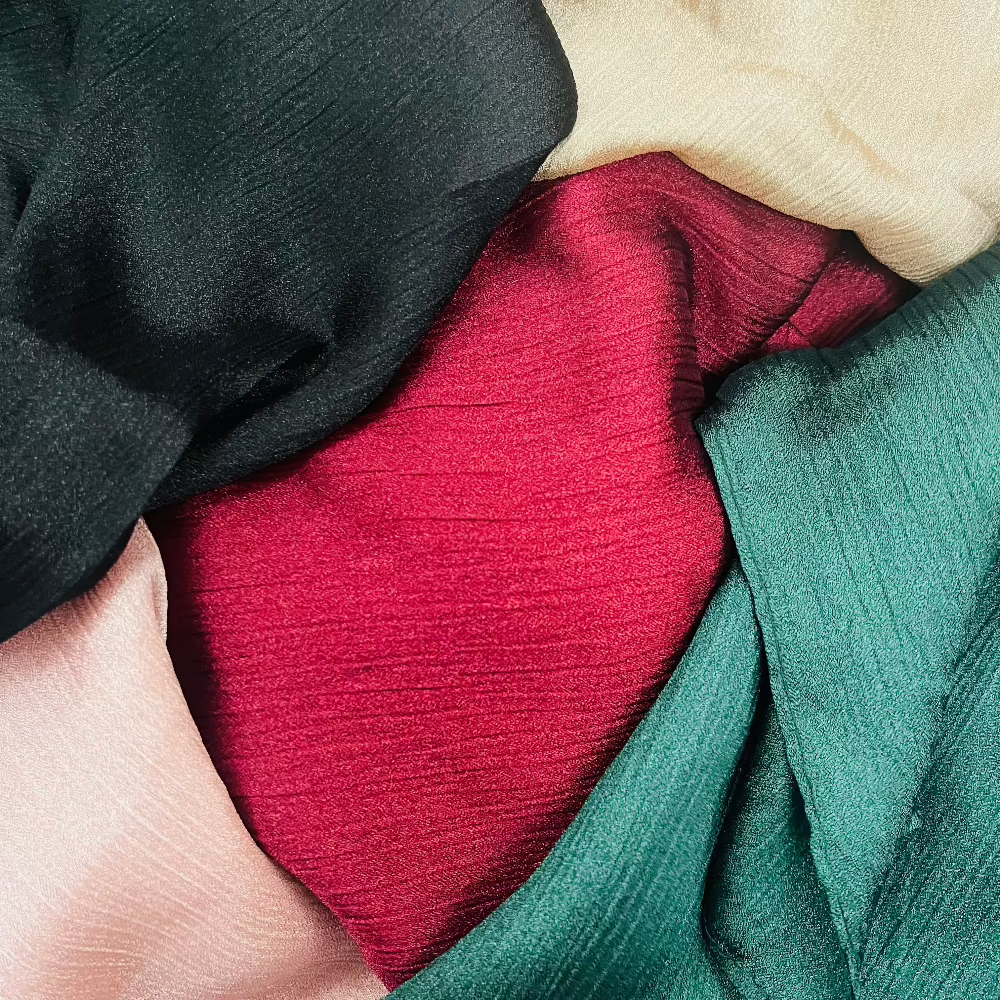 Crinkle Chiffon Hijab - Rose Gold