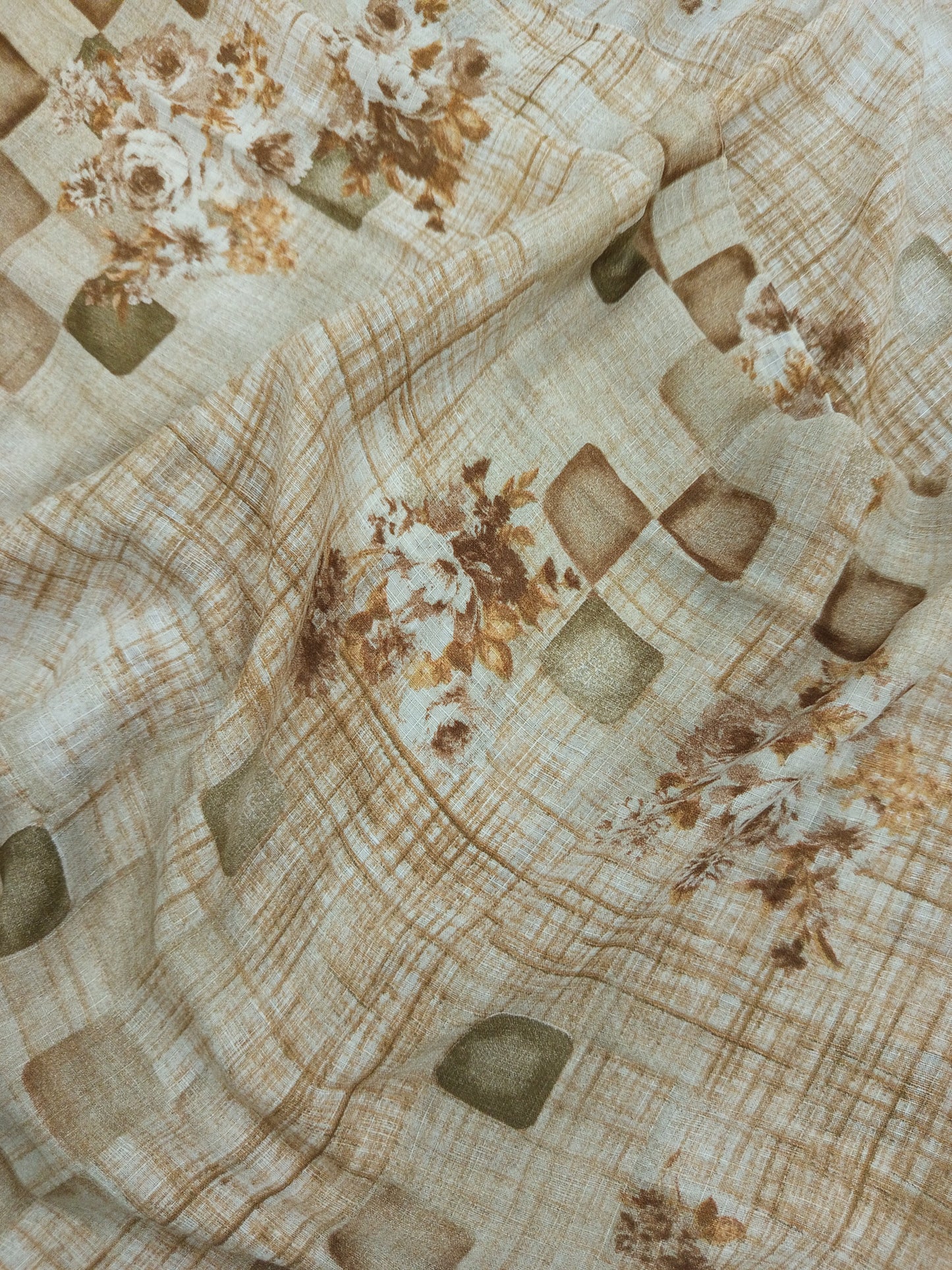 Luxe Lawn Printed Olive Green Hijab