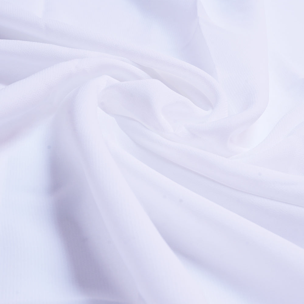 Premium Quality Imported Fabric 2-in-1 Chiffon Hijab with Attached Cap - White