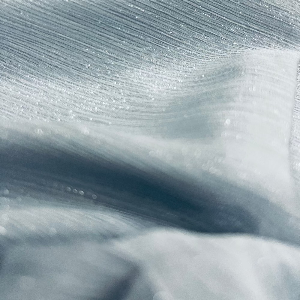 Metallic Chiffon Hijab - Shimmery Silver