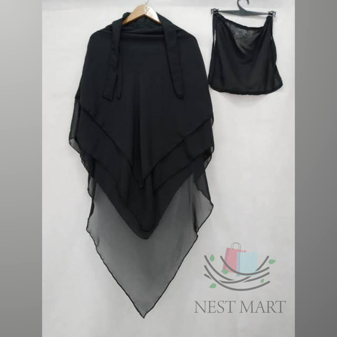 3 Layer Khimar with Niqab