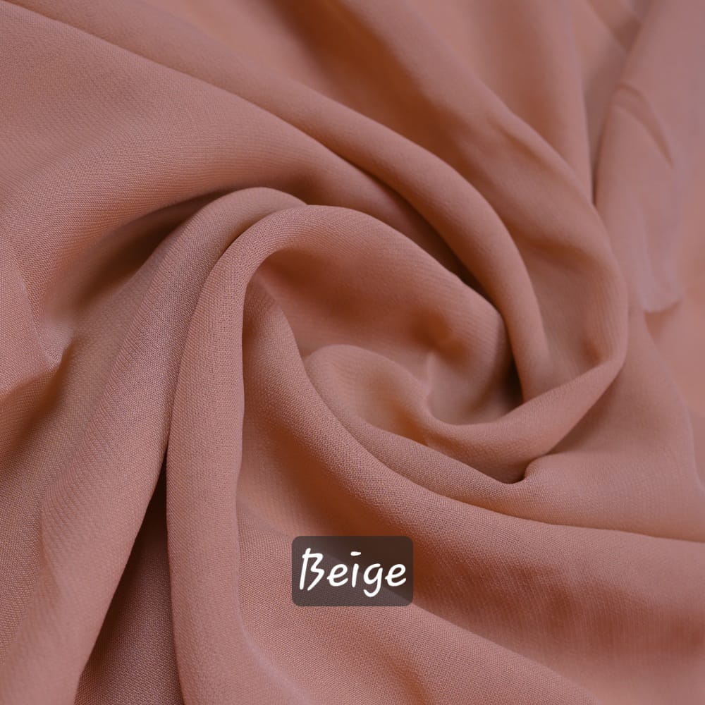 Premium Quality Imported Fabric 2-in-1 Chiffon Hijab with Attached Cap
