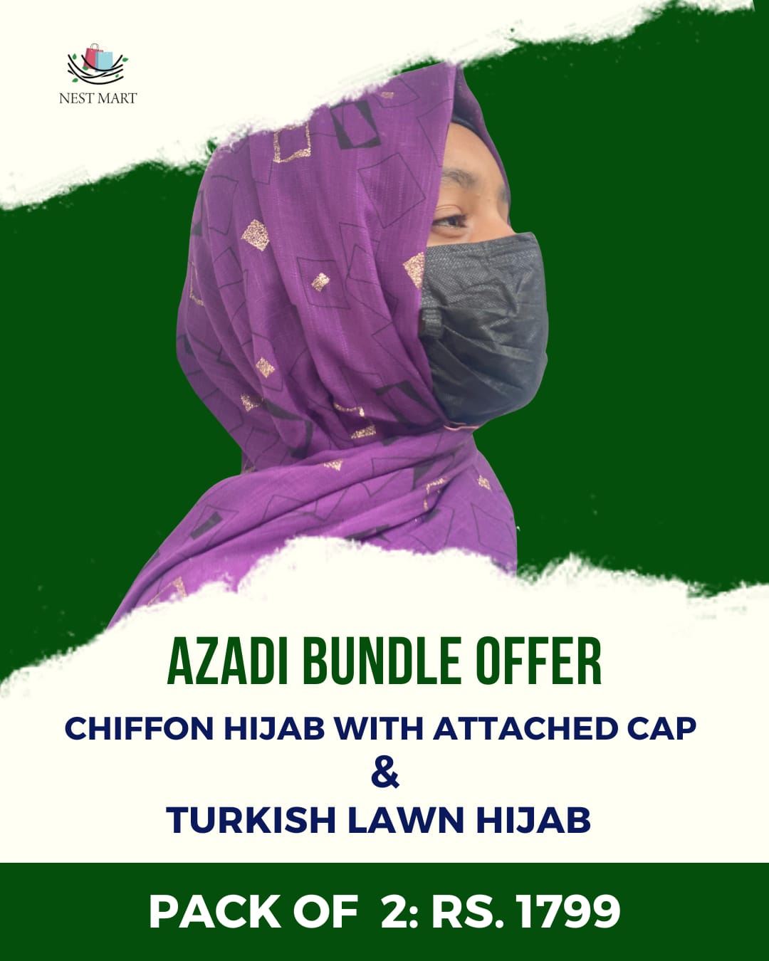 Deal 1: Chiffon Hijab Cap and Turkish Hijab