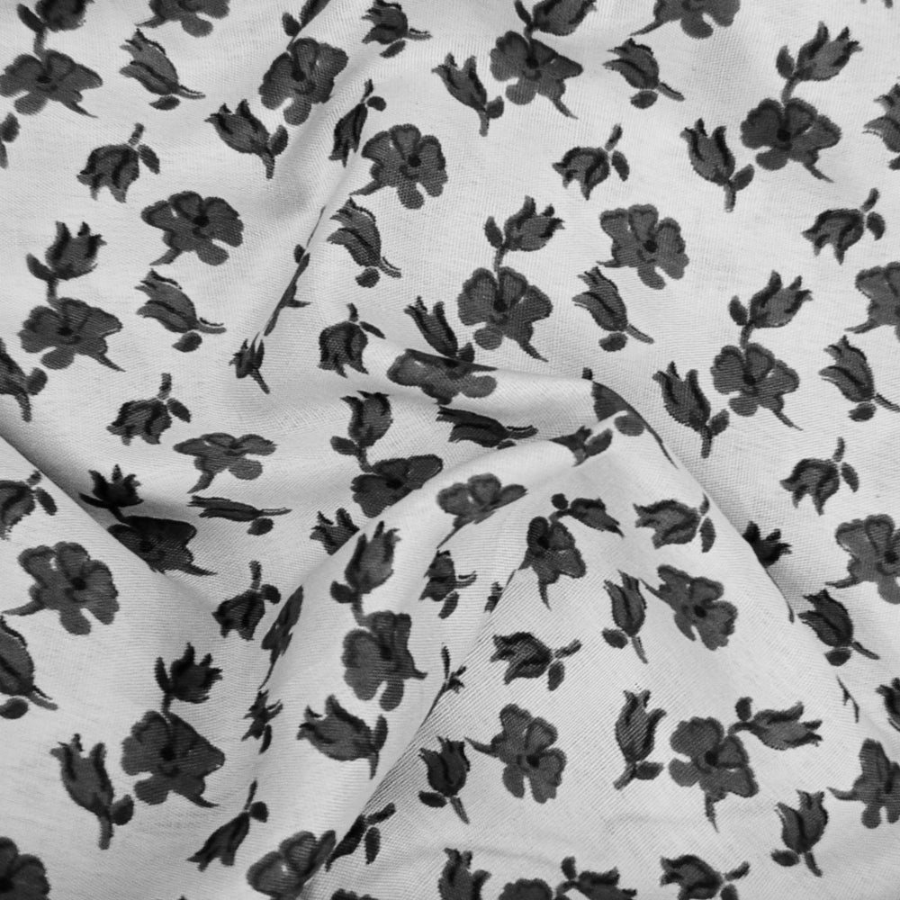 Full Length Namaz Chaddar with Sleeves - White Printed