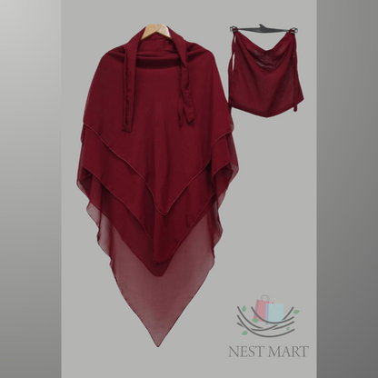 3 Layer Khimar with Niqab