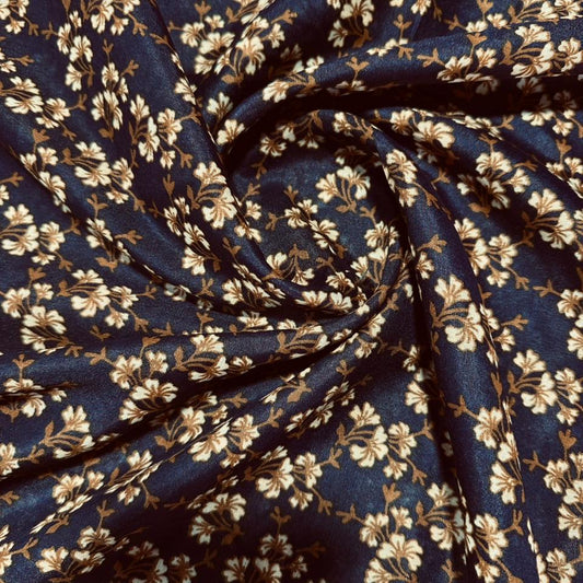 Blue Printed Full Length Namaz Chaddar with Sleeves