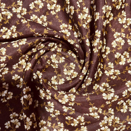 Brown Printed Full Length Namaz Chaddar with Sleeves