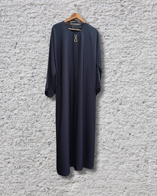 Dark Grey Color Buckle Abbaya