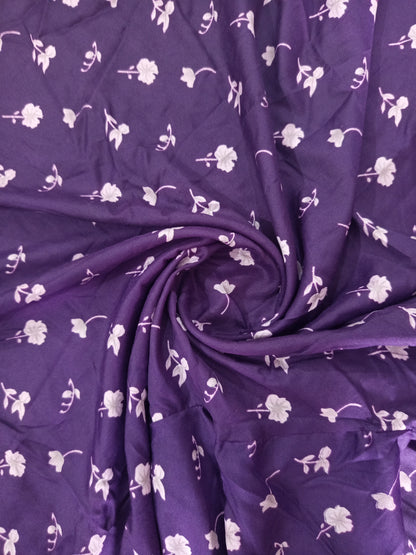 Full Length Printed Namaz Chaddar with Sleeves - Purple Printed