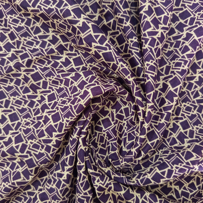 Full Length Printed Namaz Chaddar with Sleeves - Purple Printed