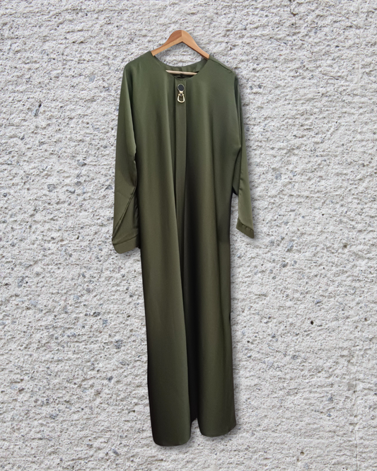 Dhani Green Color Buckle Abbaya