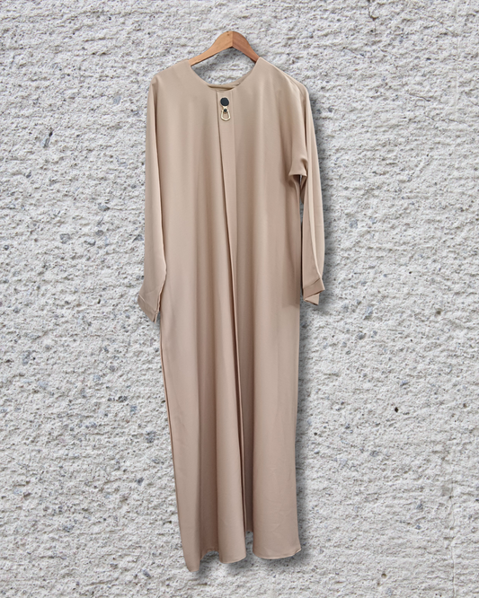 Fawn Color Buckle Abbaya