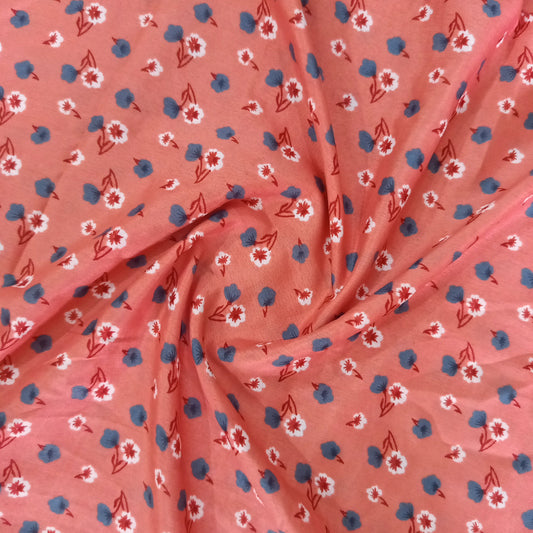 Pink Printed Namaz Chaddar with Sleeves and Adjustable Naqab