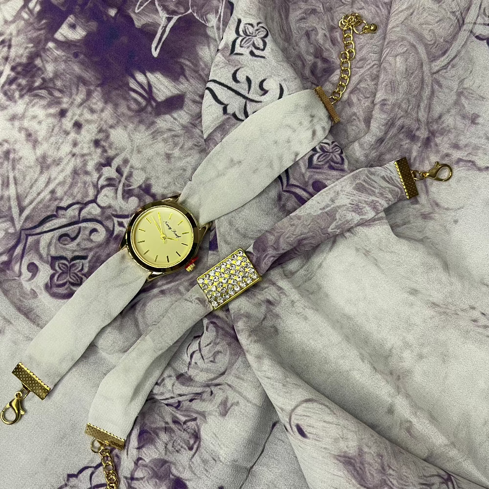 Khayal - Luxury Hijab Collection with Matching Watch & Bracelet - Mauve