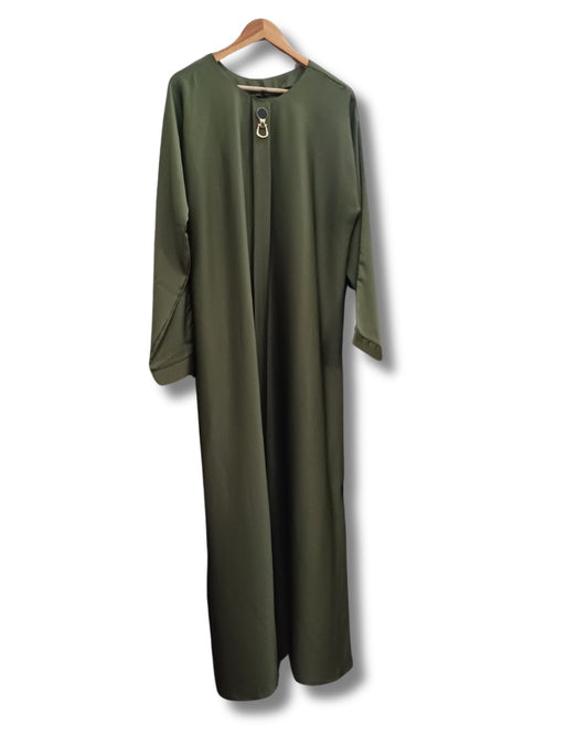 Dhani Green Color Buckle Abbaya