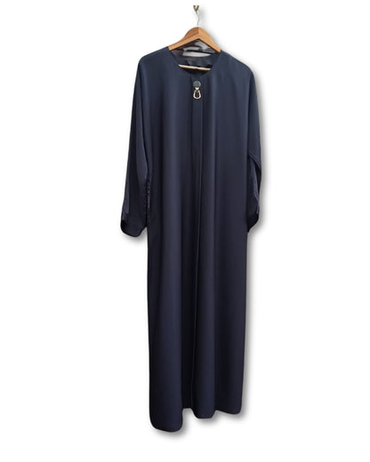 Dark Grey Color Buckle Abbaya
