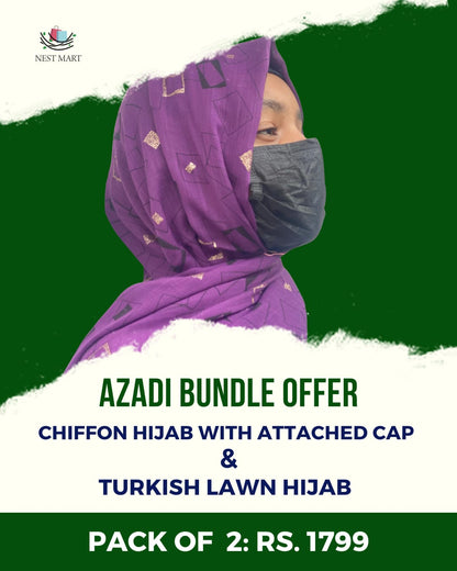Deal 1: Chiffon Hijab Cap and Turkish Hijab