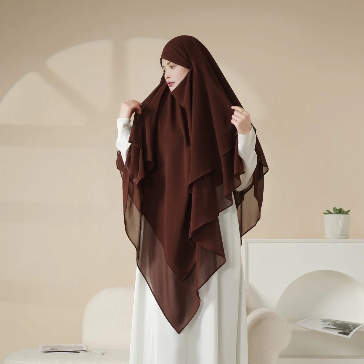 3 Layer Khimar with Niqab